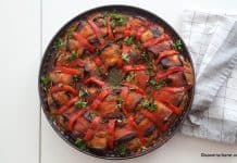 Vinete cu carne tocată și roșii rețeta de mini rulouri la cuptor chiftele invelite in vinete cu ardei copti si sos de rosii la cuptor