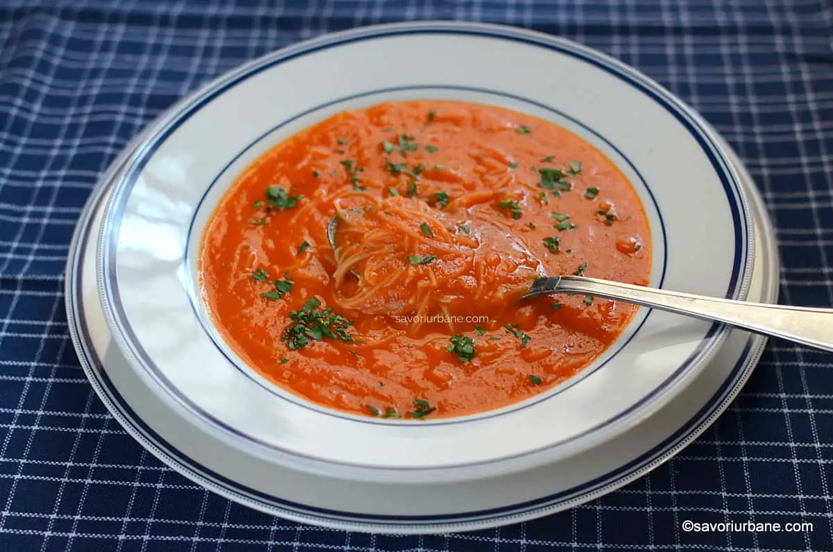 cum se face supa din rosii de vara sau din conserva reteta savori