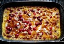 Flan cu vișine sau cireșe – cea mai simplă prăjitură deșteaptă cu fructe prajitura simpla cu visine si putina faina reteta de flan sau prajitura inteligenta