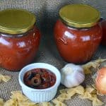 Sos de paste cu măsline și roșii – sos sicilian la borcan, pentru iarnă