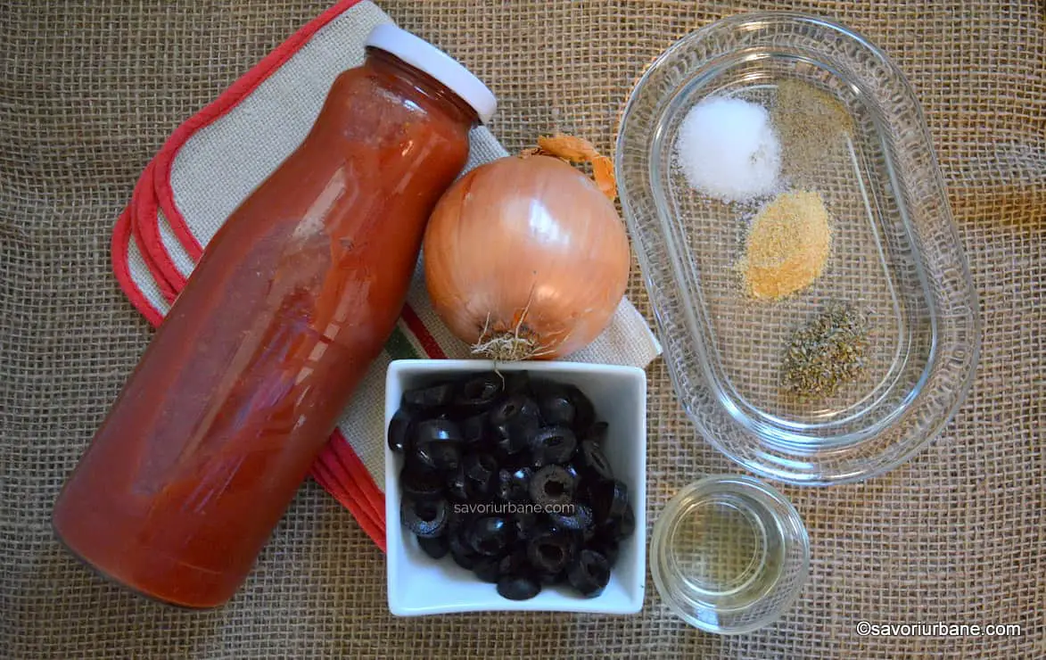 ingrediente sos cu masline rosii ceapa pentru paste