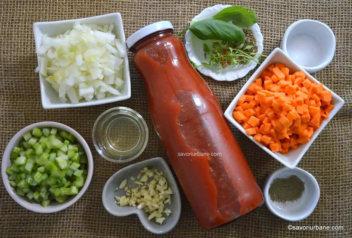 ingrediente sos pentru paste cu legume rosii passata