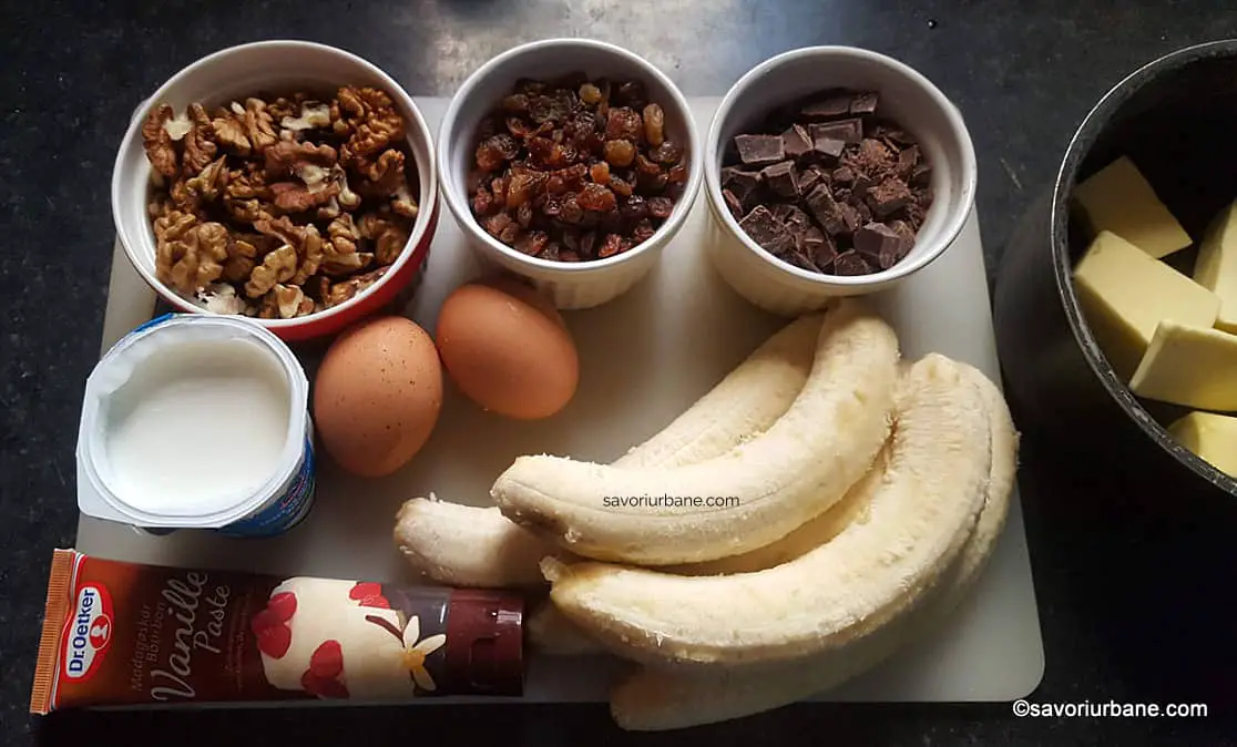 ingrediente banana bread fara zahar