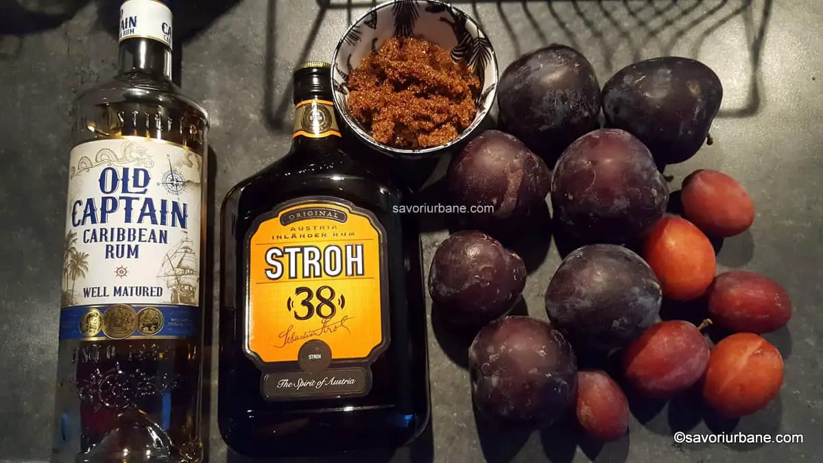 ingrediente pentru reteta prune in rom la borcan conservate pentru iarna