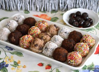 Bomboane din colivă cu vișine – rețeta de post sau de dulce de biluțe din grâu fiert Bomboane din colivă cu vișine - rețeta de post sau vegană de biluțe din grâu fiert savori urbane 1