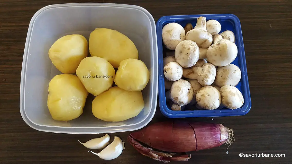 ingrediente chiftele de post cu ciuperci carofi ceapa usturoi
