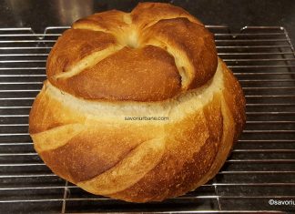 Pâine OZN sau Hopa Mitică – rețeta de pâine englezească cu etaj sau cottage loaf Pâine OZN - rețeta de pâine englezească cu etaj sau cottage loaf savori urbane