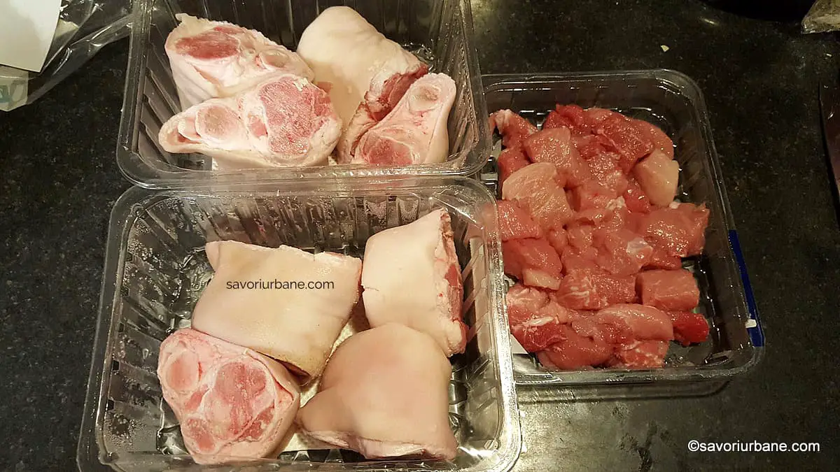 ingrediente toba de porc la borcan genunchi de porc carne de lucru pulpa
