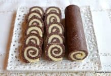 Ruladă de ciocolată de casă cu nucă de cocos – rețeta de baton umplut Ruladă de ciocolată de casă cu nucă de cocos - rețeta de baton umplut savori urbane
