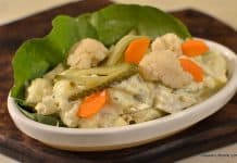 Salată de cartofi cu conopidă murată, castraveți acri și maioneză Salată de cartofi cu conopidă murată, castraveți acri și maioneză reteta savori urbane