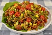 Salată de linte cu roșii, usturoi și dressing cremos – rețeta de post (vegană) Salată de linte cu roșii, usturoi și dressing cremos - rețeta de post (vegană) savori urbane