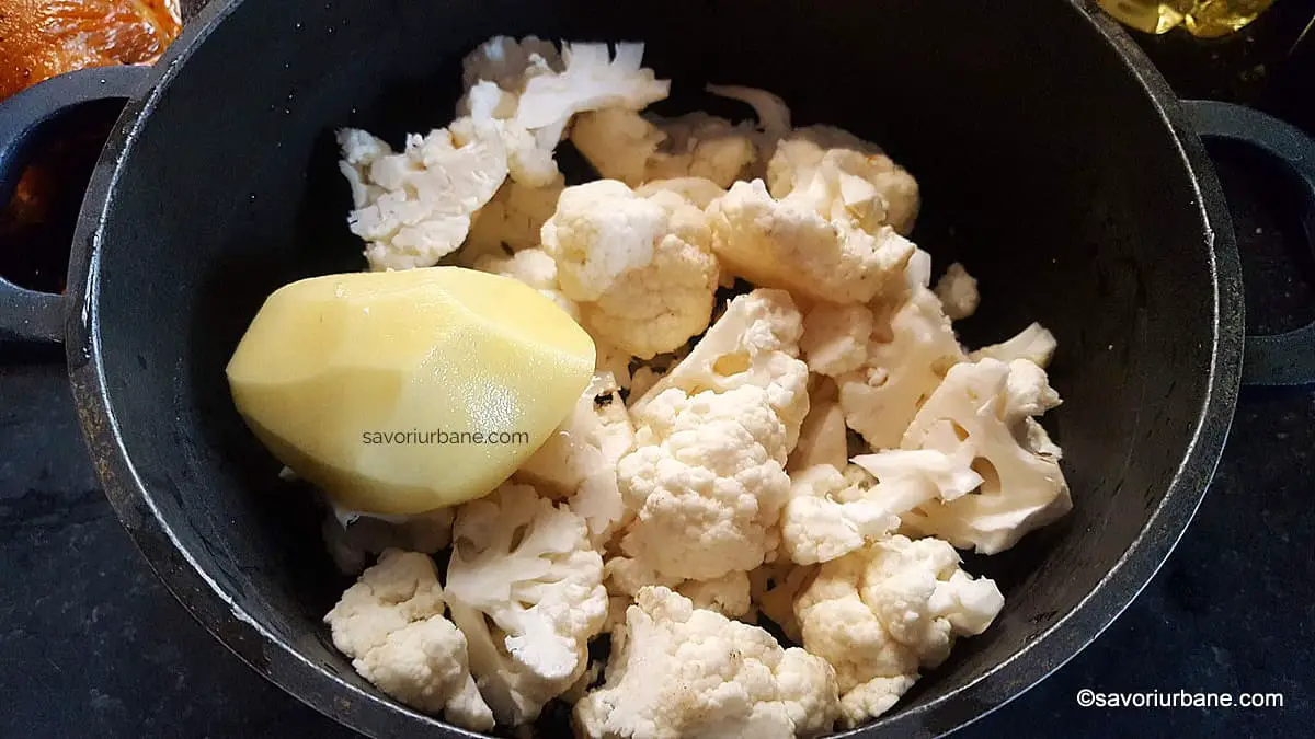 ingrediente piure de conopida cu cartof crud fierte in lapte