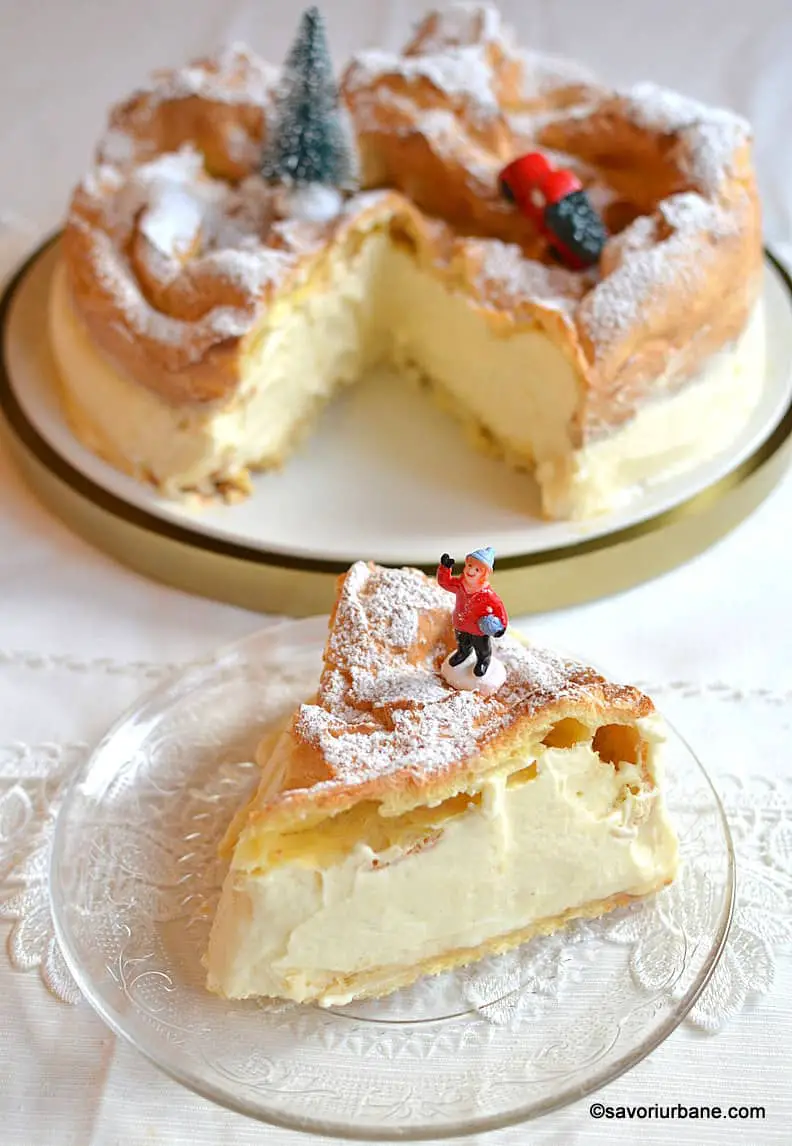 prajitura karpatka ecler la tava rotunda tort polonez cu crema de vanilie aluat pate a choux