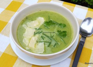 Supă cremă de dovlecel (zucchini) cu usturoi – rețeta dietetică fără cartofi sau smântână Supă cremă de dovlecel - rețeta dietetică fără cartofi sau smântână savori urbane