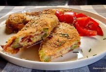 Cordon Bleu din dovlecei pane umpluți cu șuncă și cașcaval – la cuptor Cordon Bleu din dovlecei pane umpluți cu șuncă și cașcaval - la cuptor reteta savori urbane