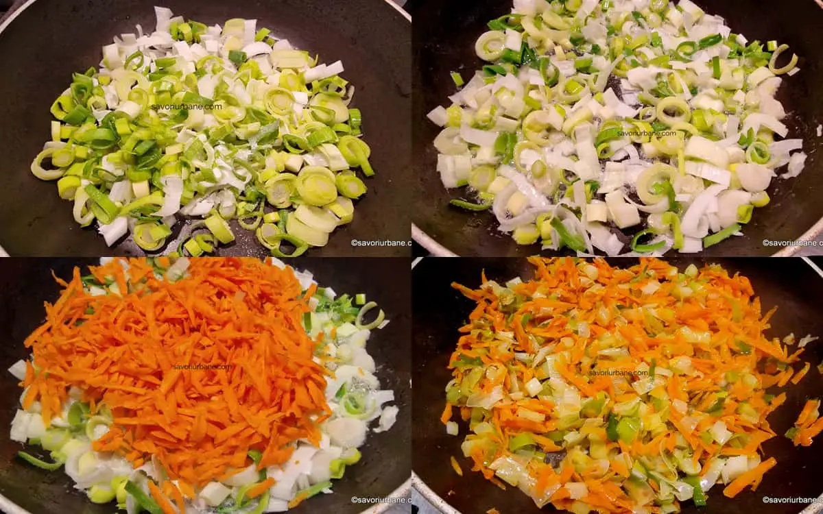 preparare mancare fasole verde cu smantana morcov usturoi (1)