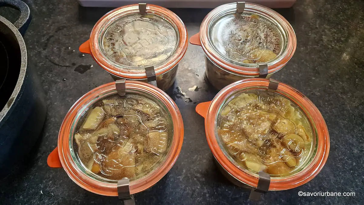 ciuperci conservate in apa cu sare in borcane weck de sticla cu garnitura de cauciuc (1)