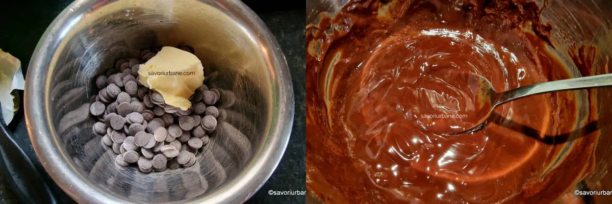 cum se topeste ciocolata cu unt pe abur