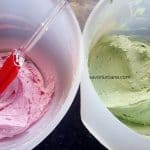 Cremă de unt cu fondant și colorant natural (roz, verde) – rețeta de cofetărie pentru cremă de zmeură sau de fistic