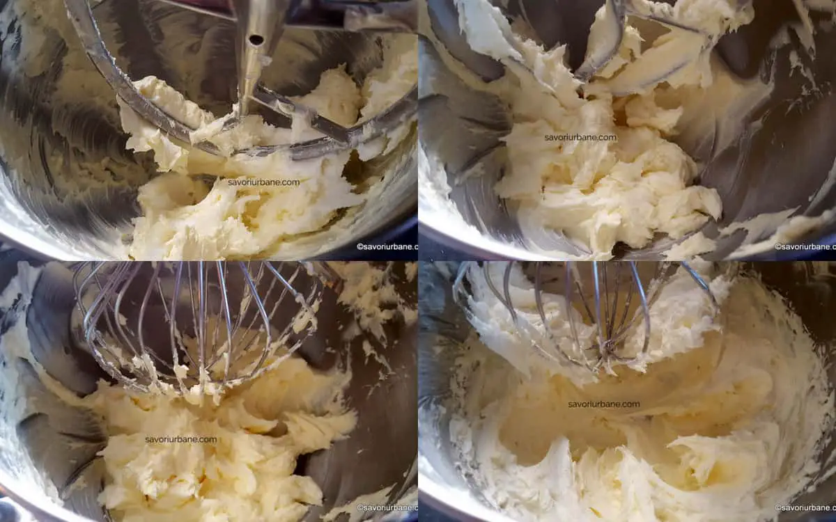 mixare buttercream cu fondant la robotul de bucatarie