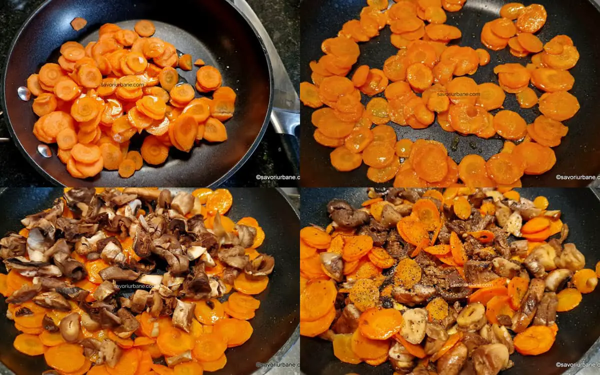 sotare morcovi si codite ciuperci in ulei