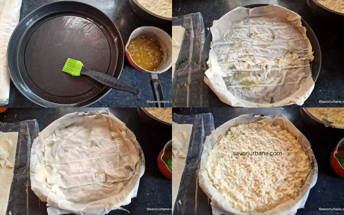 Cum se montează plăcinta cu foi subțiri, brânză și iaurt (1)