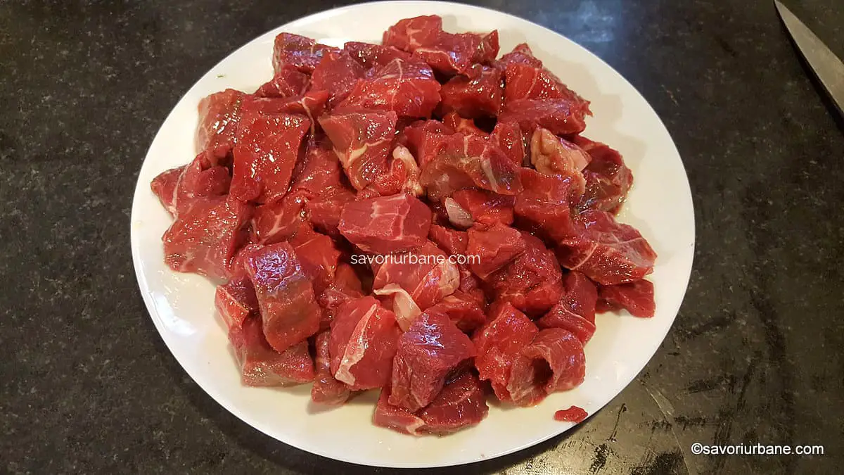 carne de vite vita pulpa pentru ciorba cuburi cu ulei