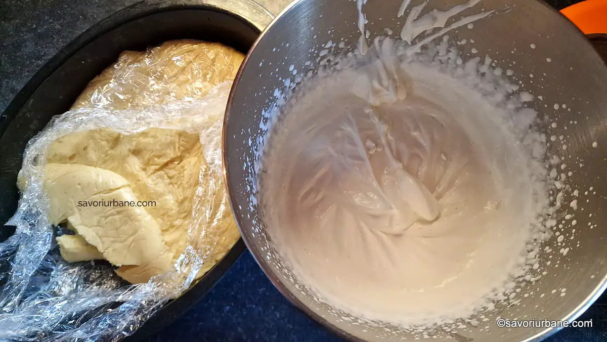 crema princesse de vanilie cu frișcă pentru prăjitura ecler cu zahăr ars și foietaj