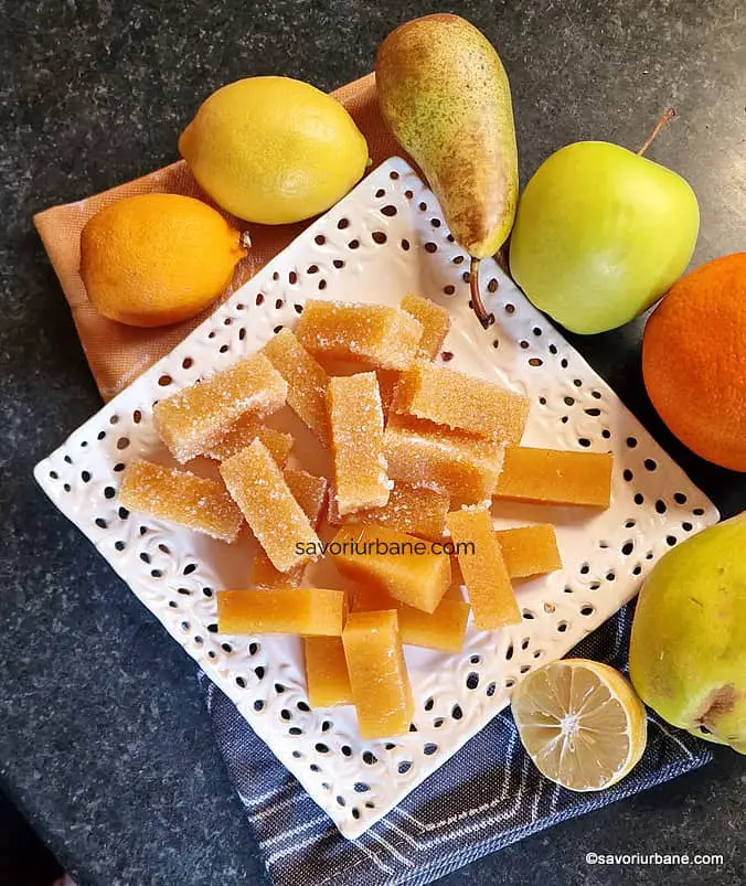 peltea de citrice portocale clementine lamai gutui pere mere jeleu natural