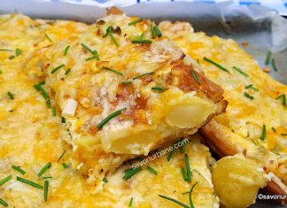 Quiche cu cartofi, brânză, ceapă și smântână – rețeta de plăcintă sau tartă aperitiv placinta cu cartofi cascaval ceapa smantana