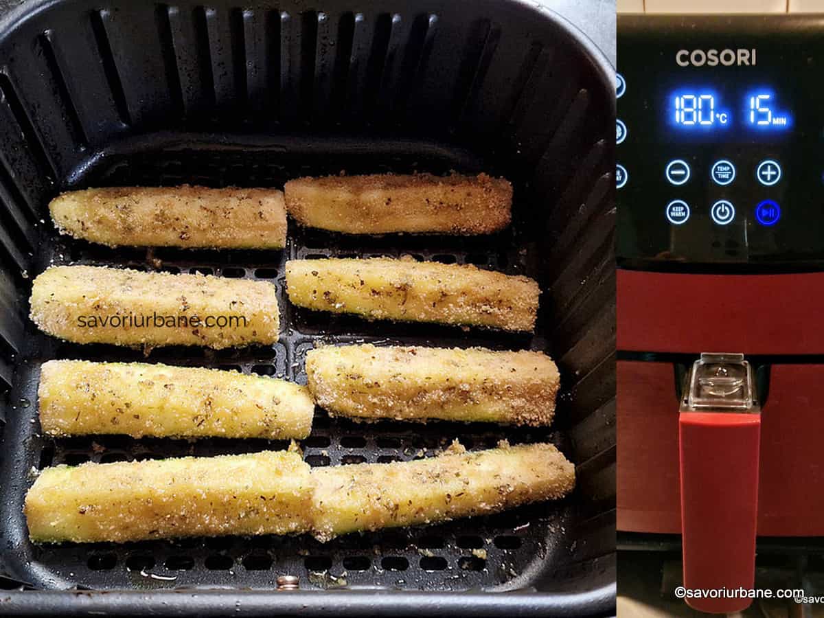 Câte minute și la ce temperatură se prăjesc dovleceii pane de post la air fryer (friteuză cu aer cald) sau la cuptor (1)
