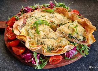 Omletă în lipie sau tortilla – rețeta de omletă la cuptor cu cașcaval și șuncă sau bacon Omletă în lipie sau tortilla - rețeta de omletă la cuptor cu cașcaval și șuncă sau bacon savori urbane