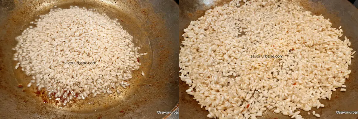 Cum se rumenește orezul carnaroli pentru risotto
