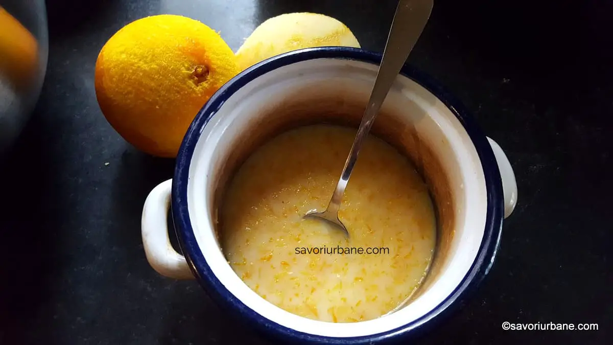 lapte cu zahar vanilie coaja rasa de portocala lamaie