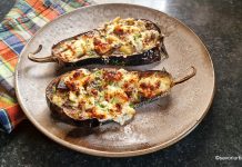 Vinete Quattro Formaggi – vinete crestate și gratinate cu brânză (la air fryer sau la cuptor) Vinete Quattro Formaggi - vinete crestate și gratinate cu brânză (la air fryer sau la cuptor) reteta savori urbane