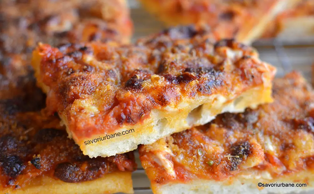 cel mai bun sfincione pizza cu blat pufos in stil sicilian