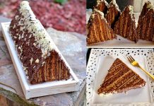 Tort Caraiman cu foi de bezea cu nucă, cremă de ciocolată și de cafea – rețeta de cofetărie de pe vremuri Tort Caraiman cu foi de bezea cu nucă, cremă de ciocolată și de cafea - rețeta de cofetărie de pe vremuri savori urbane