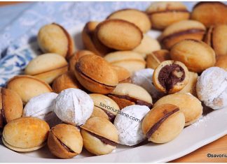 Nuci 321 umplute cu cremă de Ișlere și miez de nucă + VIDEO rețeta de fursecuri Deluxe Nuci 321 umplute cu cremă de Ișlere și miez de nucă - rețeta de fursecuri Deluxe savori urbane