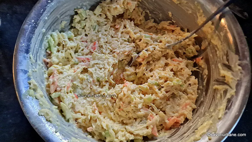 Asamblare salată cu țelină, morcovi și maioneză dietetică (4)