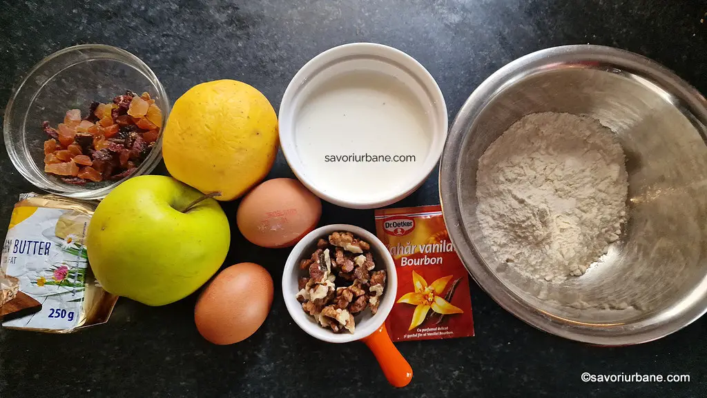 Ingrediente pentru clătite cu mere la cuptor