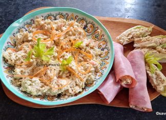 Salată cu țelină crudă, morcov ras și dressing cremos – rețeta dietetică fără ulei Salată cu țelină crudă, morcov ras și dressing cremos - rețeta simplă și rapidă savori urbane