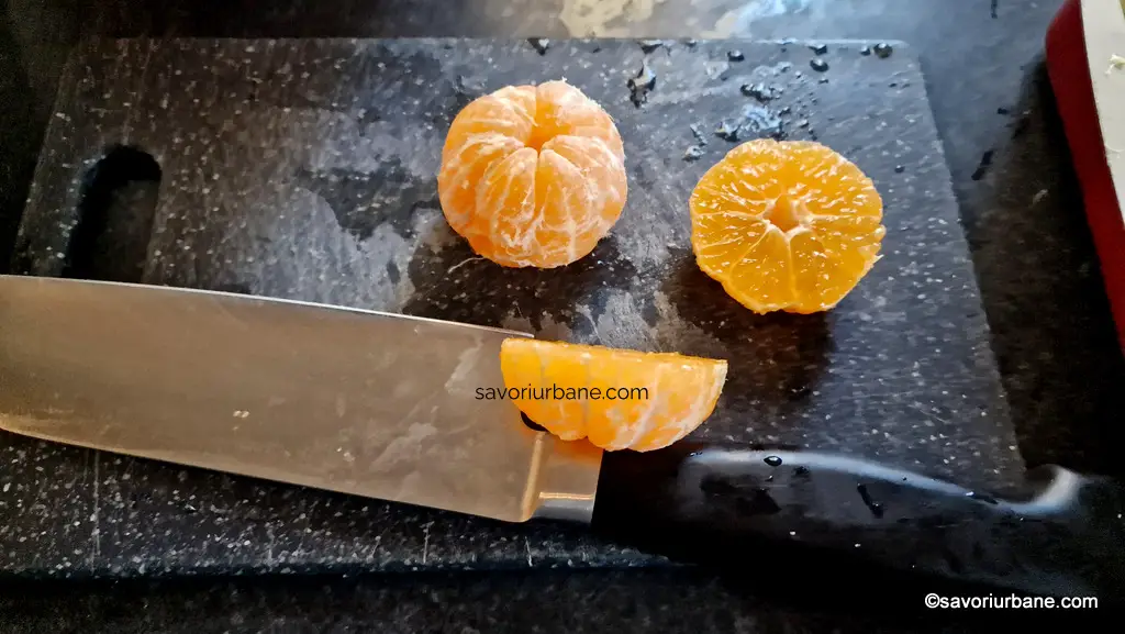 cum se taie mandarinele pentru pandispan