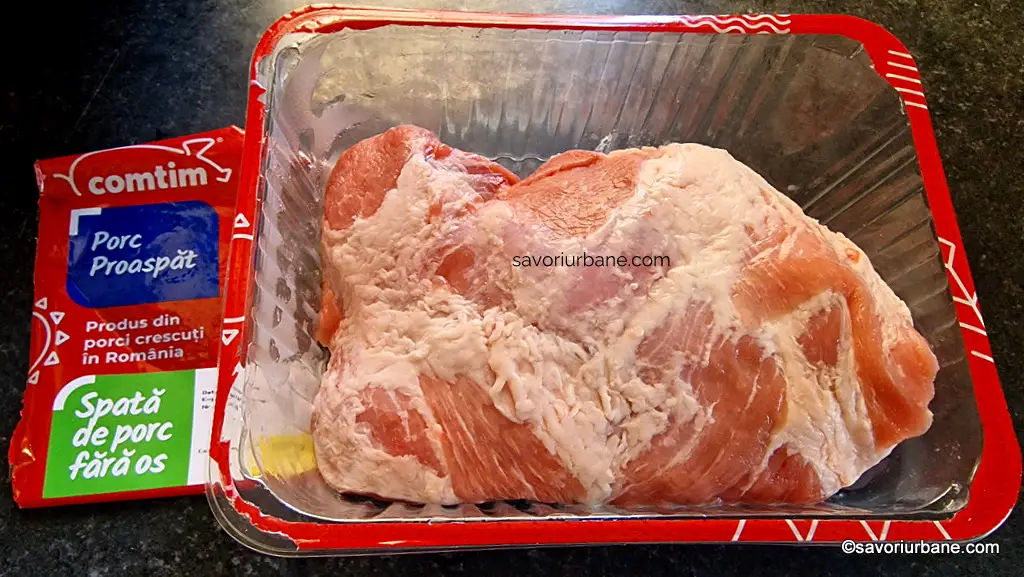 carne de porc 100% din romania spata de comtim