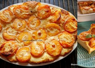 Clafoutis cu caise – rețeta de prăjitură rapidă și cremoasă cu fructe Clafoutis cu caise - rețeta de prăjitură rapidă și cremoasă cu fructe savori urbane