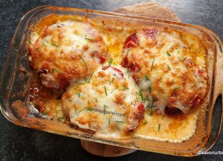 Gogoșari umpluți cu carne și brânză – rețeta de ardei copți, umpluți și gratinați la cuptor Gogoșari umpluți cu carne și brânză - gratinați la cuptor reteta savori urbane