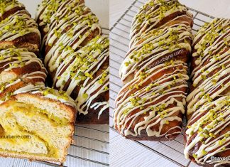 Babka cu fistic și ciocolată albă – rețeta de cozonac împletit și însiropat Cozonac cu fistic și ciocolată albă - rețeta de babka împletită și însiropată savori urbane