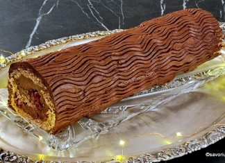 Ruladă cu cremă de ciocolată și rom, vișine și blat pufos cu nucă – rețeta de tort simplu Ruladă cu cremă de ciocolată și rom, vișine și blat pufos cu nucă - rețeta de tort simplu savori urbane