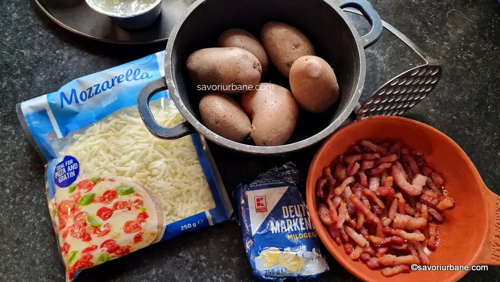 ingrediente cartofi gratinati cu branza si bacon
