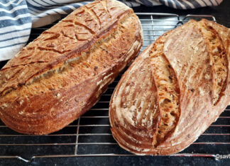 Pâine cu brânză de vaci, făină de secară și semințe Pâine cu brânză de vaci, făină de secară și semințe reteta savori urbane